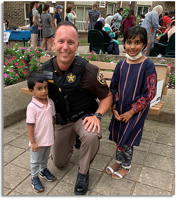 officer with children
